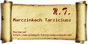 Marczinkech Tarziciusz névjegykártya
